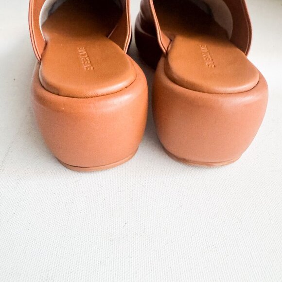 Everlane Leather Brown Minimalist Puffa Clogs Slides 7 - Picture 5 of 10